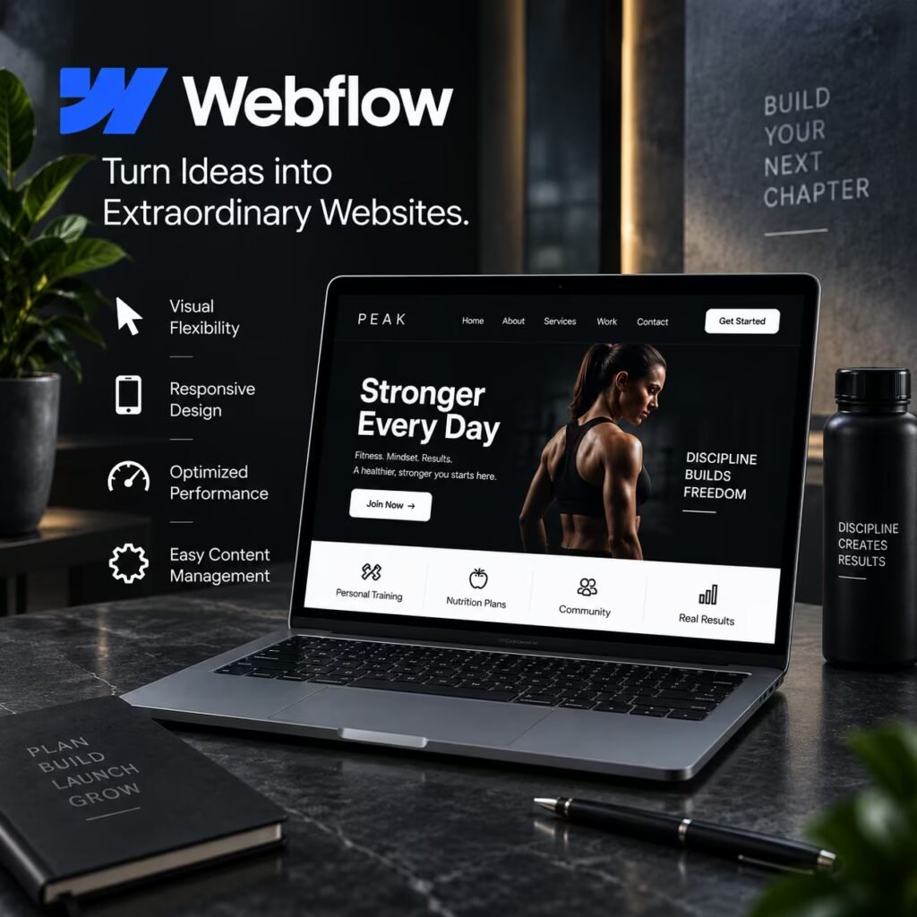 Webflow Fitness Hero Workspace