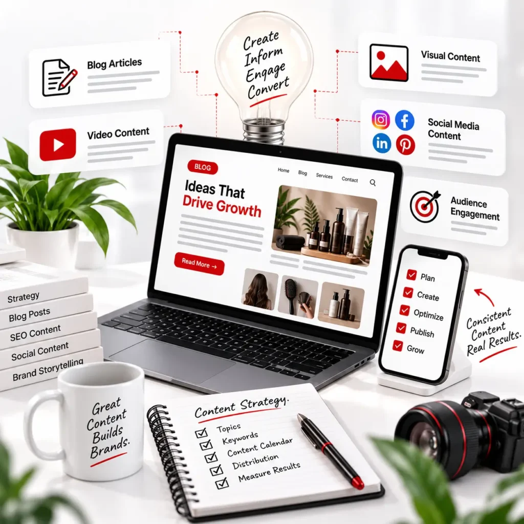 Content Marketing Workspace Illustration